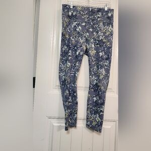 Fabletics Blue and Yellow Leggings Xl